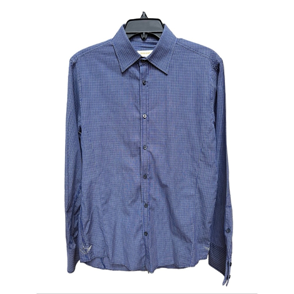 Diesel Men’s Blue Button Down Long Sleeves Shirt, M
